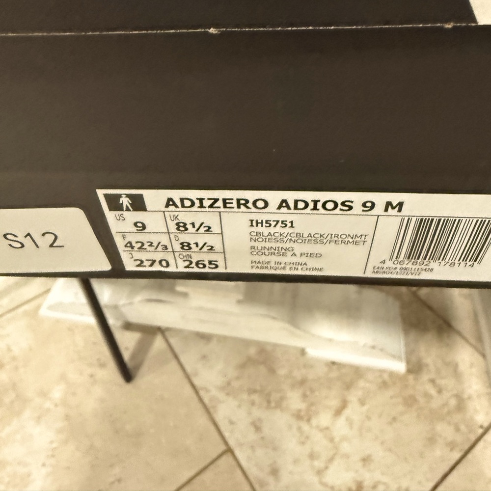 NWT Men’s Adidas Adios 9